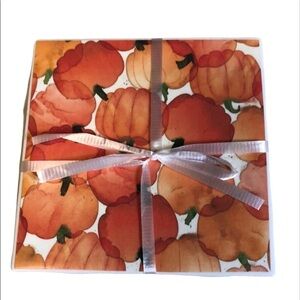 $5 ADD ON ITEM - Set of 2 pumpkin coasters